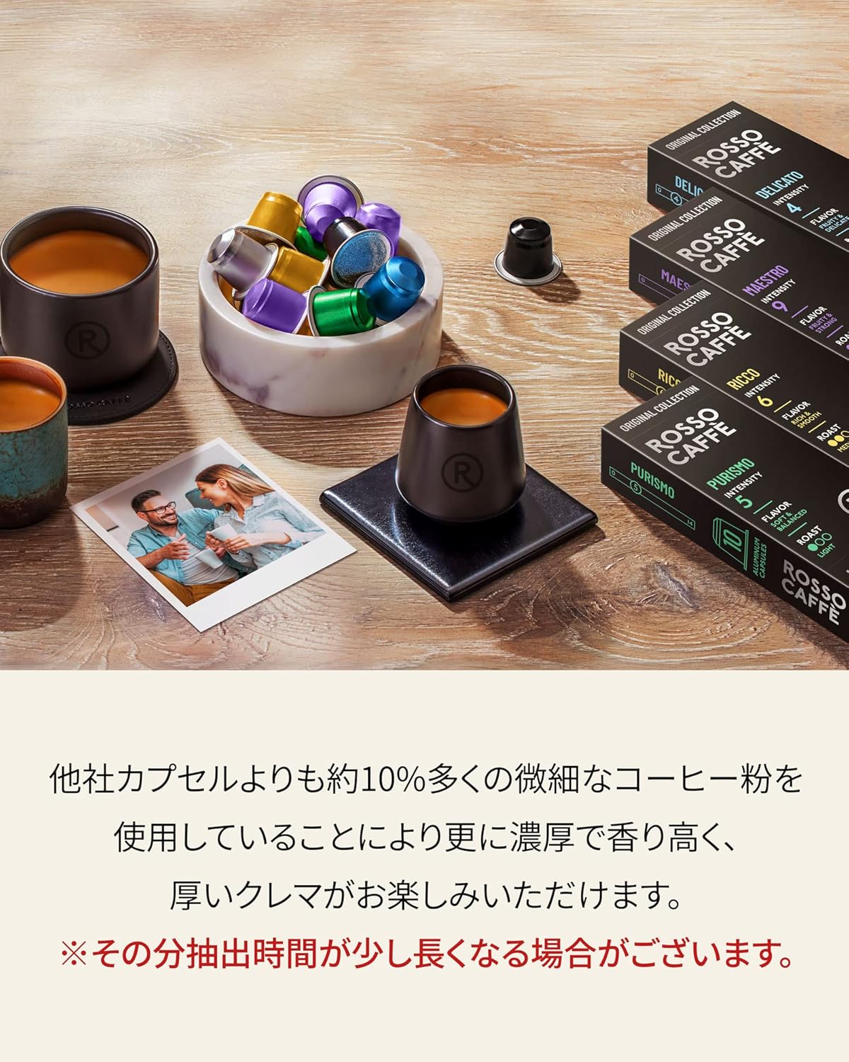 ROSSO CAFFE Espresso Capsules for Nespresso Machines - 120 Coffee Pods Variety Value Pack - Premium Aluminium Capsules - Breakfast, Medium, and Dark Roast6