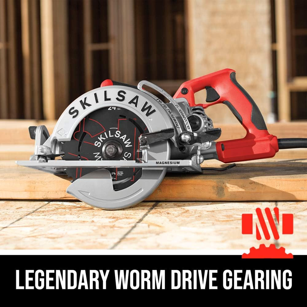 SKILSAW SPT77WML-01 15-Amp 7-1 4-Inch Lightweight Worm Drive Circular Saw , Silver1