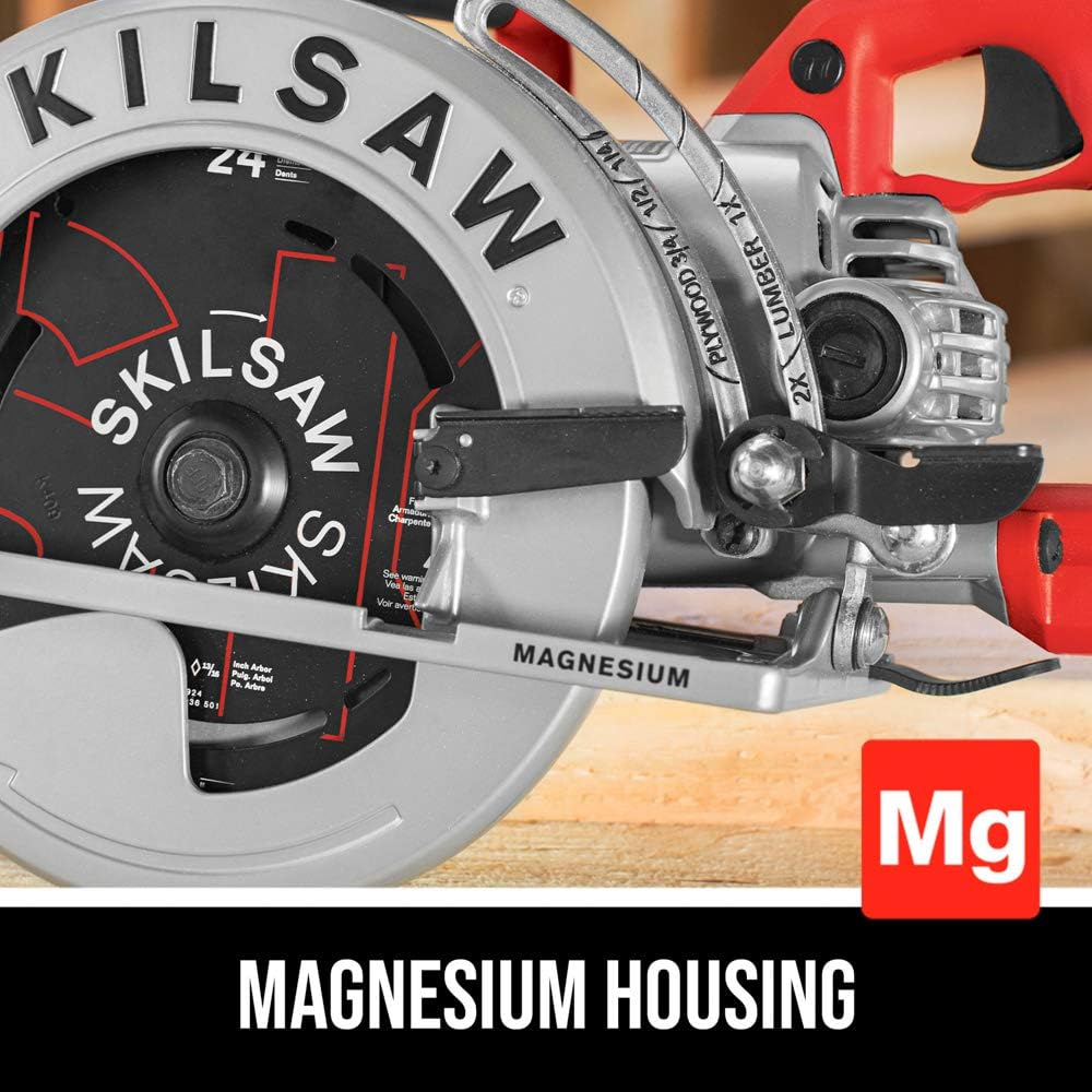 SKILSAW SPT77WML-01 15-Amp 7-1 4-Inch Lightweight Worm Drive Circular Saw , Silver5