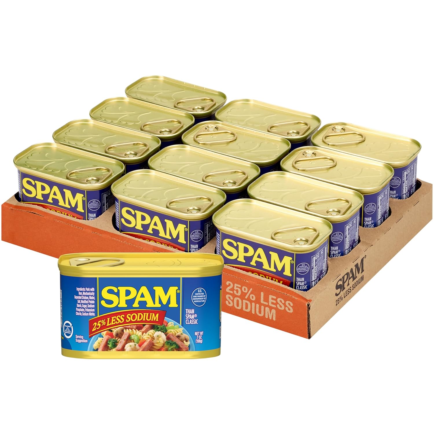 SPAM 25% Less Sodium, 7 oz. can (12-pack) SPAM 25% Less Sodium, 7 oz. can (12-pack)