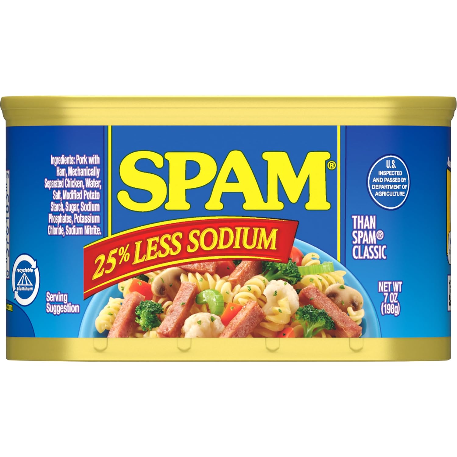 SPAM 25% Less Sodium, 7 oz. can (12-pack)1
