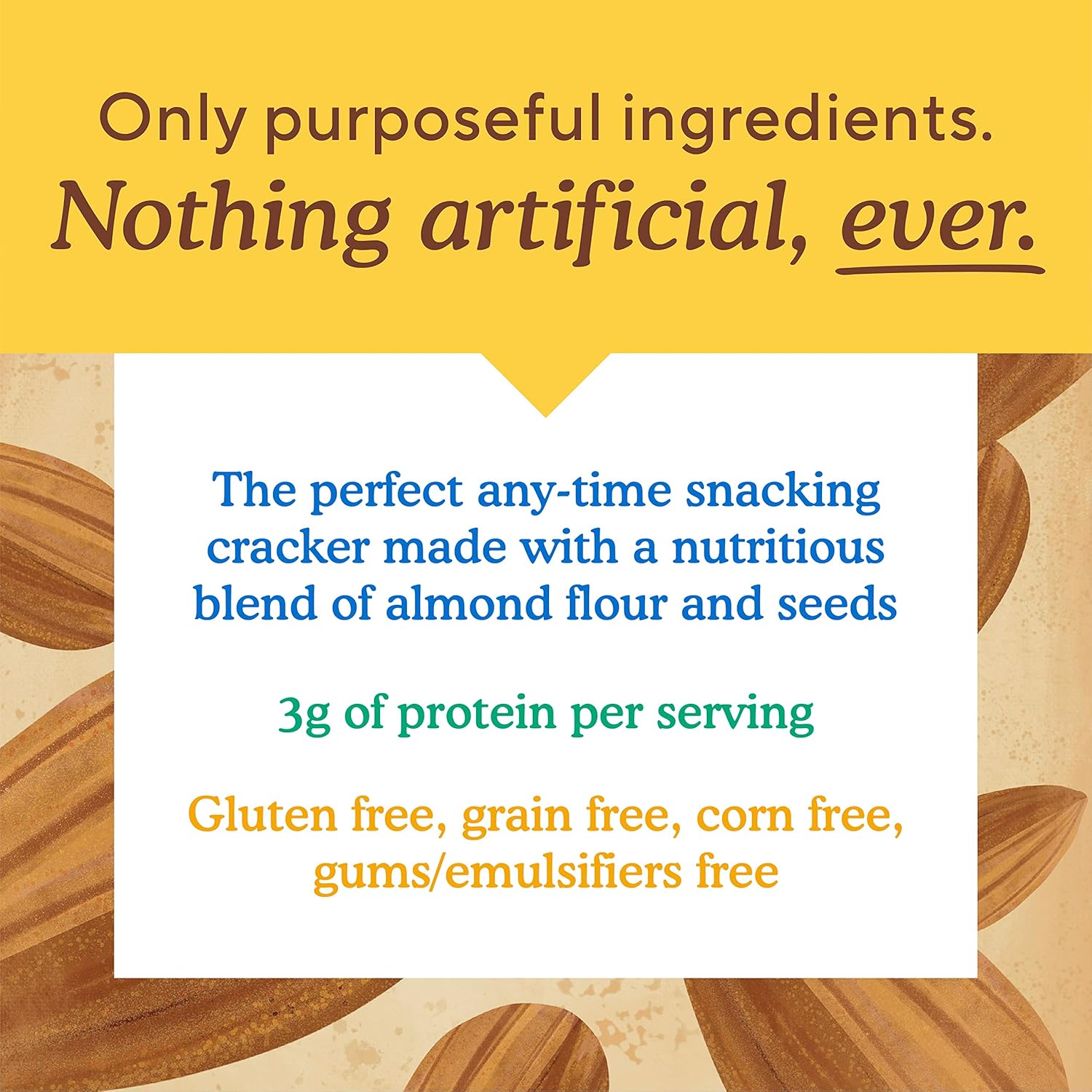 Simple Mills Almond Flour Crackers, Fine Ground Sea Salt Snack Packs - Gluten Free, Vegan, Healthy Snacks, 4.9 Ounce (Pack of 6)1