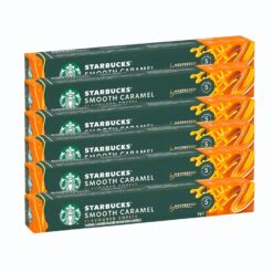 Starbucks Caramel Flavored Coffee Capsules for Nespresso Original Line Machines, 60 Count – Smooth, Creamy Caramel Notes with Starbucks Signature Espresso Roast, Premium Coffee