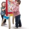 Step2 All Around Easel for Two, Kids Activity Table, Double-Sided Art Board, Made of Durable Plastic, Includes 94-Piece Soft Foam Magnets, For Toddlers 3+ Years Old