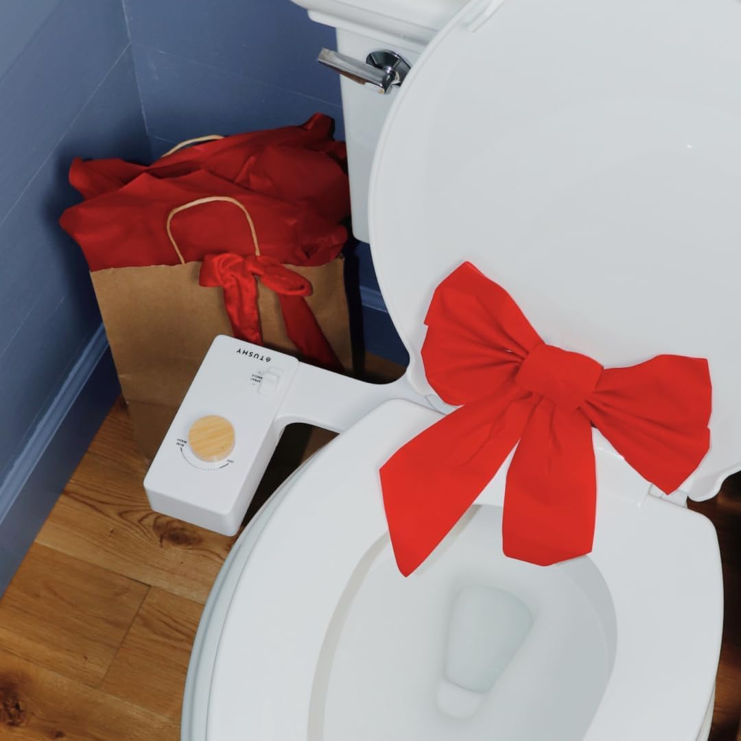 TUSHY Classic 3.0 Bidet Toilet Seat Attachment - A Non-Electric Self Cleaning Water Sprayer with Adjustable Water Pressure Nozzle, Angle Control & Easy Home Installation (1, White Bamboo)0