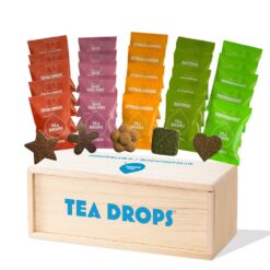 Tea Drops Sampler Box 25 Count | Organic Dissolvable Loose Leaf Tea | Iced or Hot | Naturally Sweetened Organic Chai, Rose Earl Grey, Citrus Ginger, Peppermint, Matcha | 25 Servings - 5 Per Flavor
