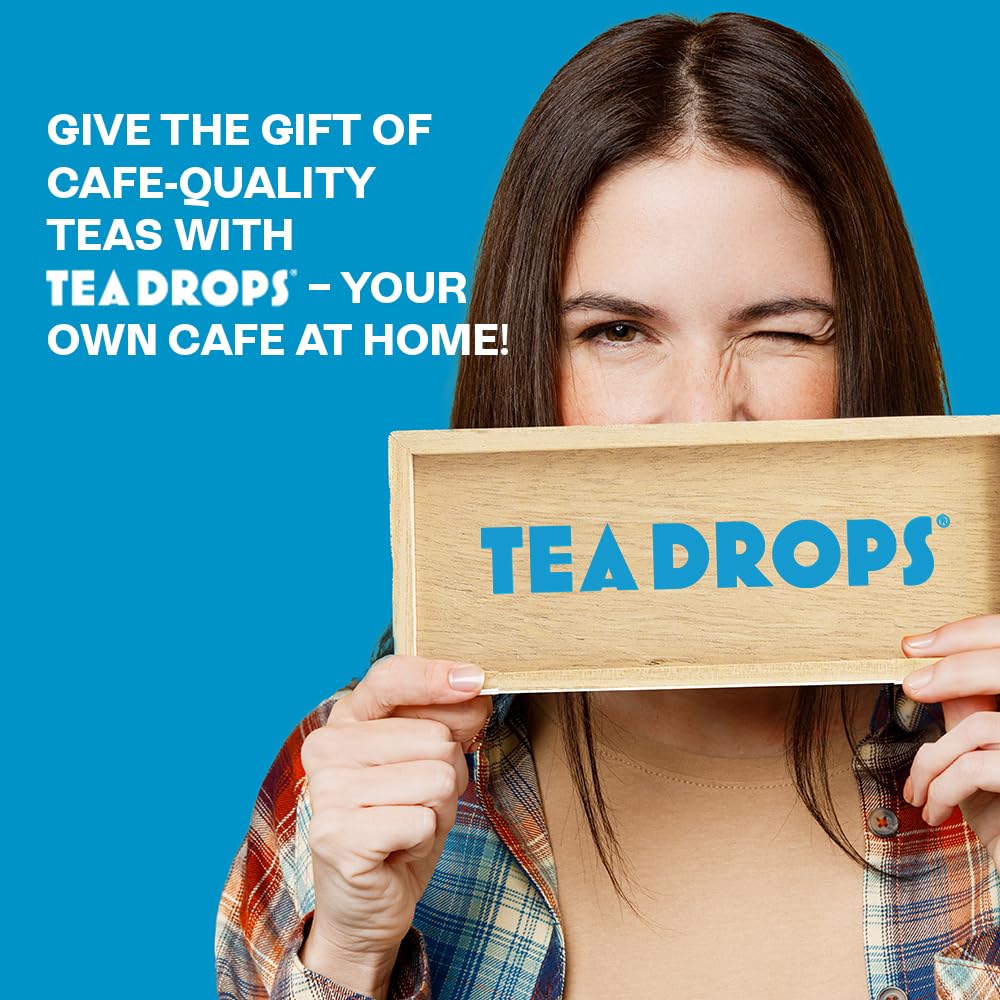 Tea Drops Sampler Box 25 Count Organic Dissolvable Loose Leaf Tea Iced or Hot Naturally Sweetened Organic Chai, Rose Earl Grey, Citrus Ginger, Peppermint, Matcha 25 Servings - 5 Per Flavor4