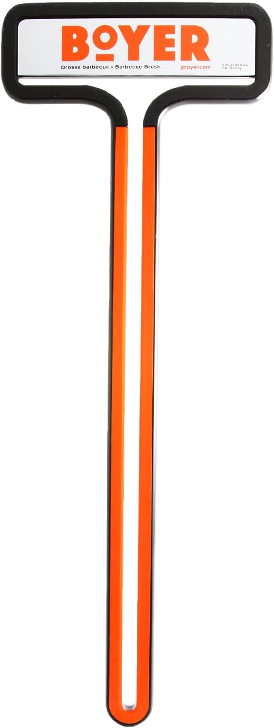 The Boyer Brush™ - The Safest Grill Brush, Wire-Bristle Free, All-Metal Construction, Cast Aluminum Body, Stainless Steel Wire Spring Coil, Fire Resistant The Boyer Brush™ - The Safest Grill Brush, Wire-Bristle Free, All-Metal Construction, Cast Aluminum Body, Stainless Steel Wire Spring Coil, Fire Resistant