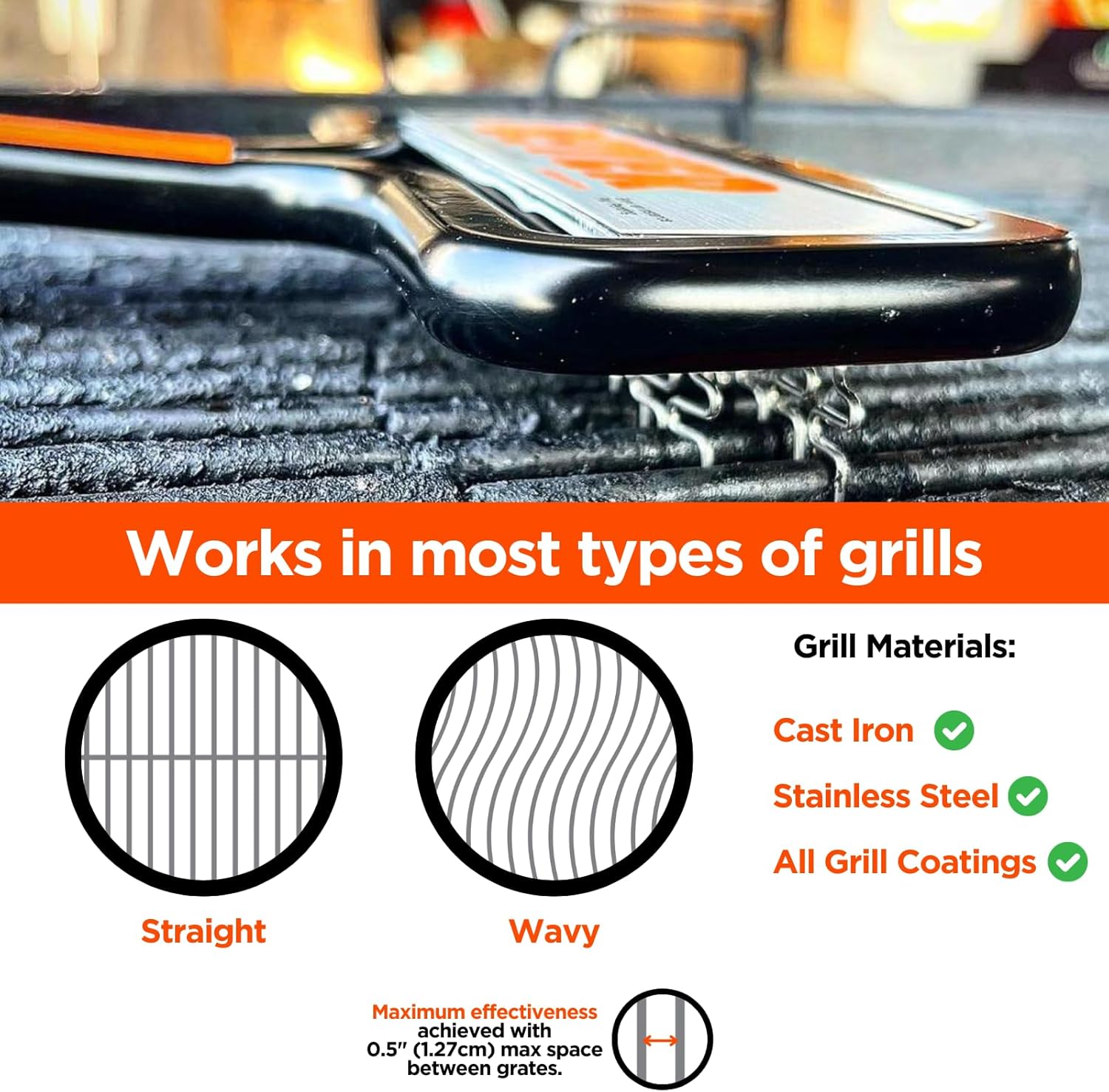 The Boyer Brush™ - The Safest Grill Brush, Wire-Bristle Free, All-Metal Construction, Cast Aluminum Body, Stainless Steel Wire Spring Coil, Fire Resistant11