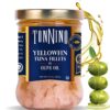 Tonnino Yellowfin Tuna in Olive Oil, Gluten-Free Premium Jarred Atun, Healthy Snacks for Adults, Ready to Eat Meals, Alternative of Salmon, Pack of 6