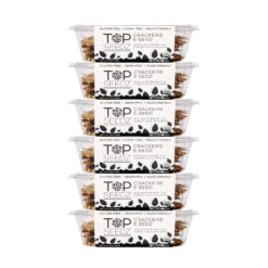 Top Seedz Certified Organic Gluten Free 6 Seed Crackers | 6-Pack | 5 Ounces | Healthy Vegan Crackers with Plant Based Protein | Made of Sunflower, Flax, Sesame and Pumpkin Seed
