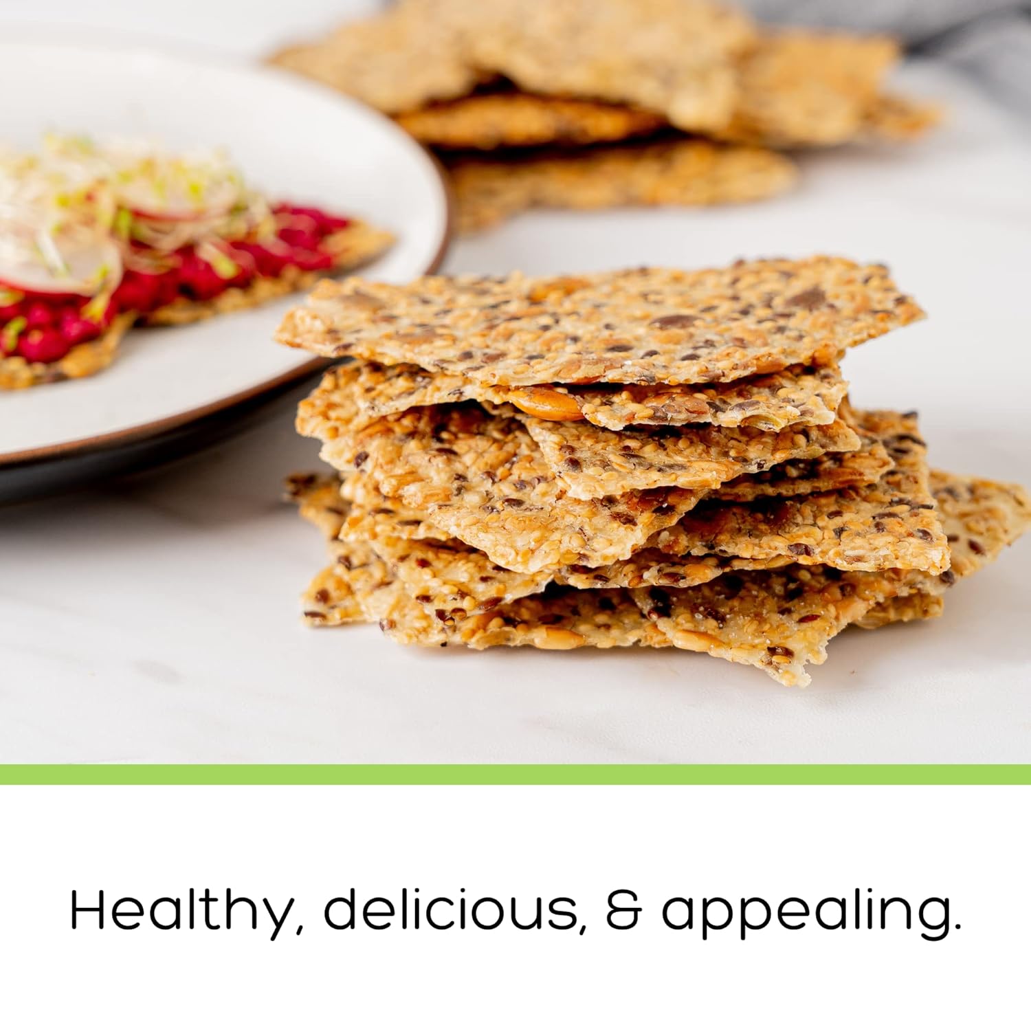 Top Seedz Certified Organic Gluten Free 6 Seed Crackers 6-Pack 5 Ounces Healthy Vegan Crackers with Plant Based Protein Made of Sunflower, Flax, Sesame and Pumpkin Seed4