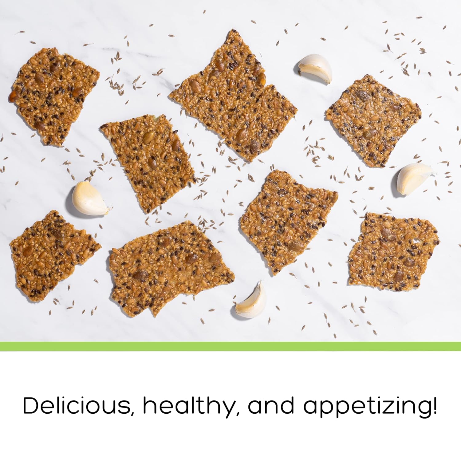Top Seedz Certified Organic Gluten Free Cumin Seed Crackers 6-Pack 5 Ounces Healthy Vegan Crackers with Plant Based Protein Made of Sunflower, Flax, Sesame and Pumpkin Seed5