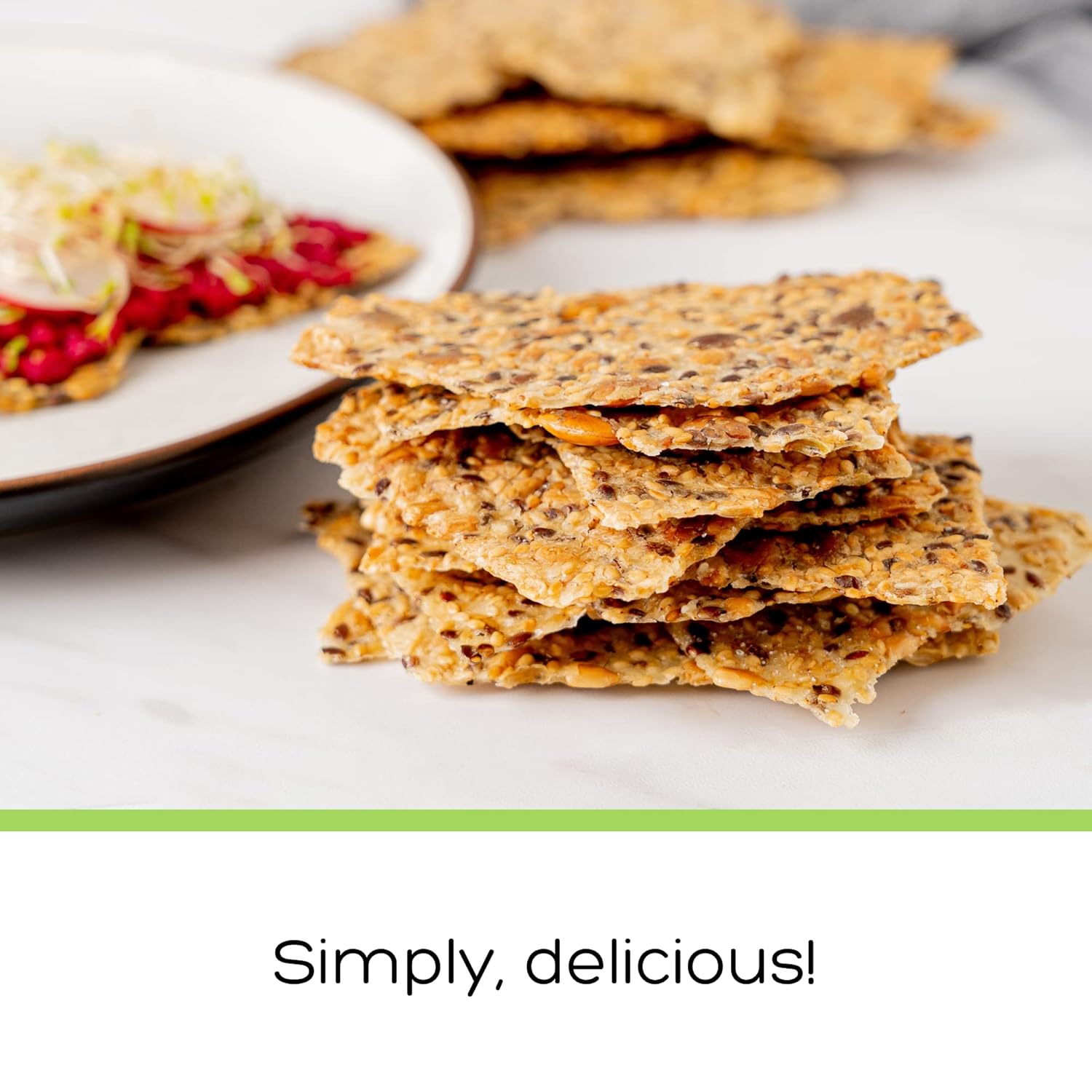 Top Seedz Certified Organic Gluten Free Rosemary Seed Crackers 6-Pack 5 Ounces Healthy Vegan Crackers with Plant Based Protein Made of Sunflower, Flax, Sesame and Pumpkin Seed2