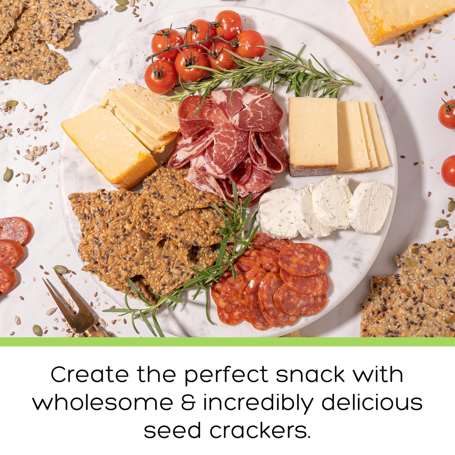 Top Seedz Certified Organic Gluten Free Rosemary Seed Crackers 6-Pack 5 Ounces Healthy Vegan Crackers with Plant Based Protein Made of Sunflower, Flax, Sesame and Pumpkin Seed4