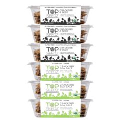 Top Seedz Certified Organic Gluten Free Sea Salt & 6 Seed Crackers | 6-Pack | 5 Ounces | Healthy Vegan Crackers with Plant Based Protein | Made of Sunflower, Flax, Sesame and Pumpkin Seed