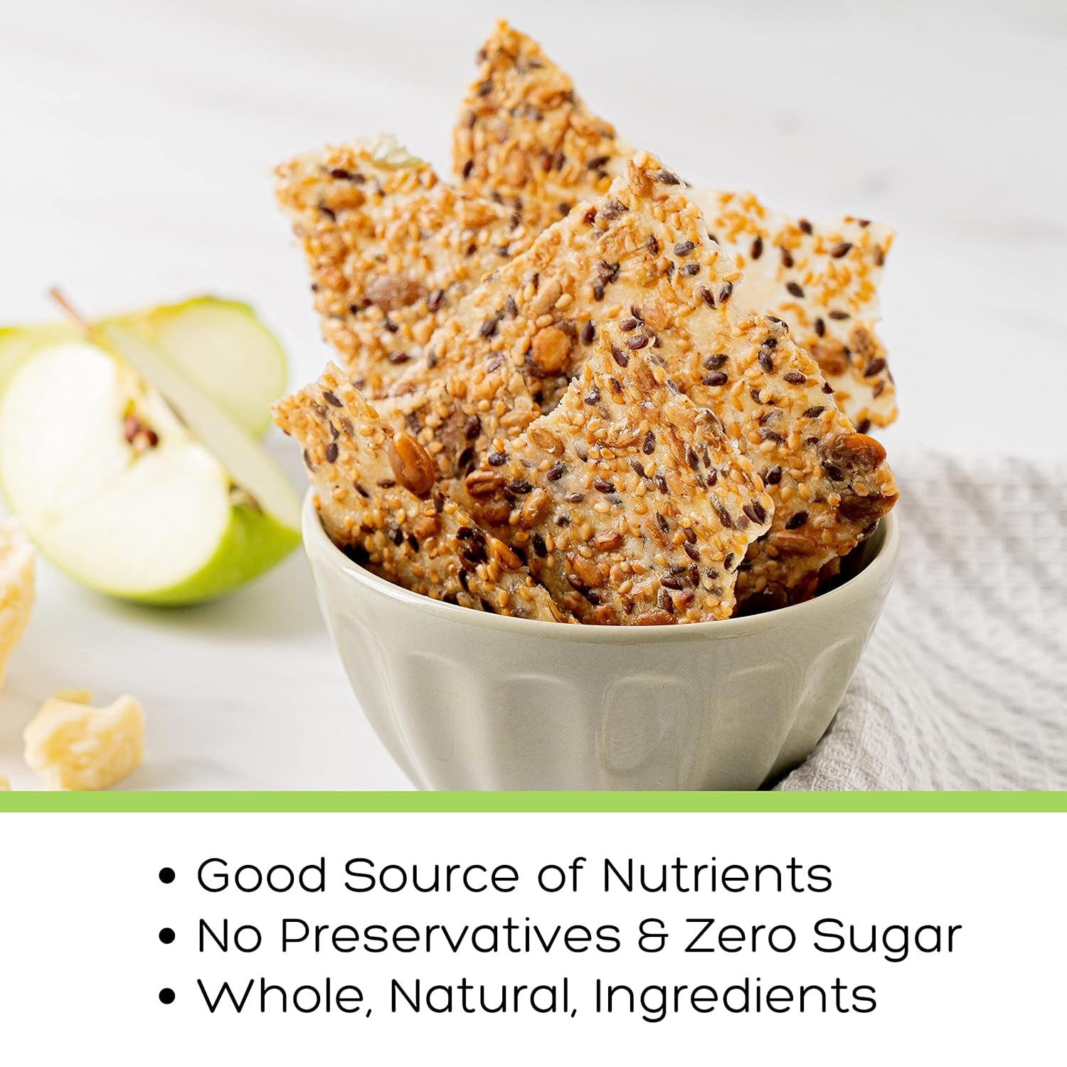 Top Seedz Certified Organic Gluten Free Sea Salt & 6 Seed Crackers 6-Pack 5 Ounces Healthy Vegan Crackers with Plant Based Protein Made of Sunflower, Flax, Sesame and Pumpkin Seed89