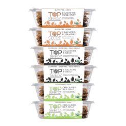 Top Seedz Certified Organic Gluten Free Sea Salt, Rosemary, & 6 Seed Crackers | 6-Pack | 5 Ounces | Healthy Vegan Crackers with Plant Based Protein | Made of Sunflower, Flax, Sesame and Pumpkin Seed