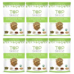 Top Seedz Organic Gluten Free Bake-at-Home Sea Salt Seed Crackers Mix | 6-Pack | 12-Ounces | Healthy Vegan Crackers with Plant Based Protein | Sunflower, Flax, Sesame and Pumpkin Seed