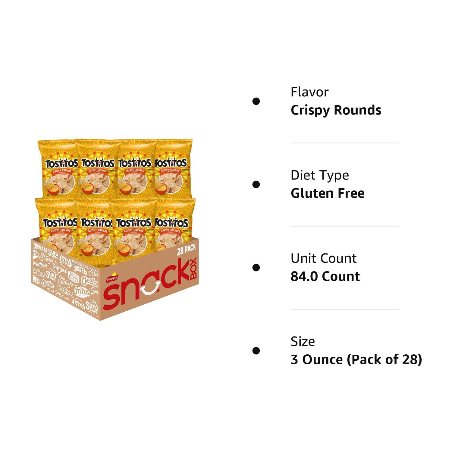 Tostitos, Crispy Rounds Tortilla Chips, 3 Ounce (Pack of 28)7