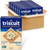 Triscuit Original Whole Grain Wheat Crackers, Vegan Crackers, 12 - 8.5 oz Boxes