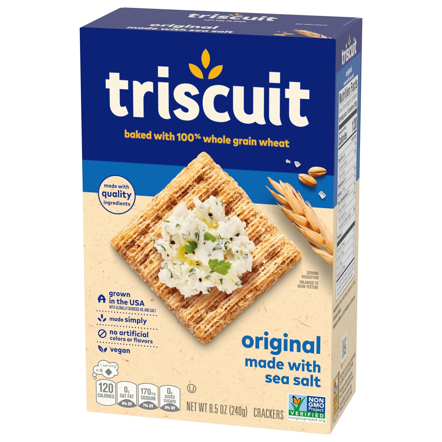 Triscuit Original Whole Grain Wheat Crackers, Vegan Crackers, 12 - 8.5 oz Boxes11