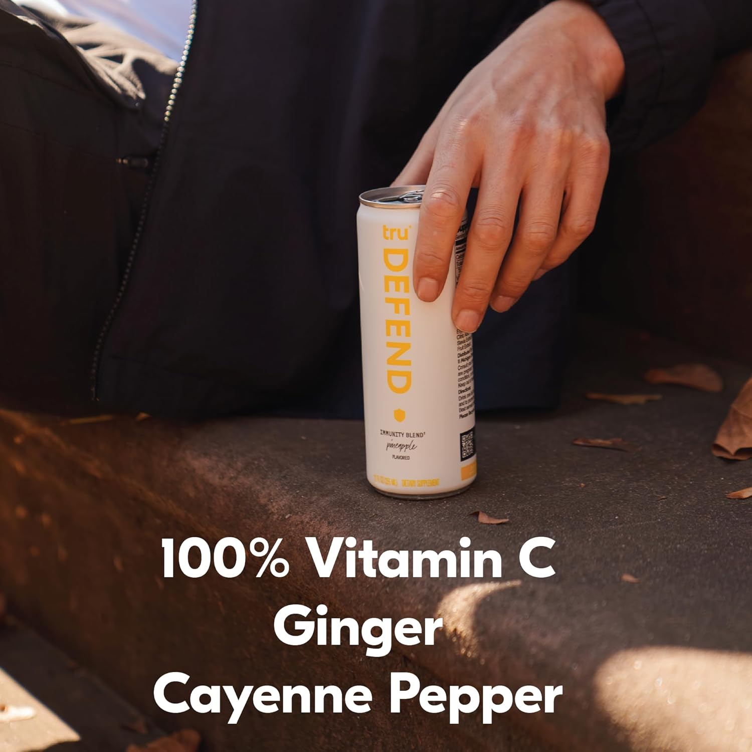 Tru Defend Seltzer, Immune Support Drinks with 100% Vitamin C, Pineapple Fruit Juice Flavored Sparkling Water, Caffeine Free, Kosher, Gluten Free, Vegan, Low Calories, No Sugar Added Beverages, 12oz (Pack of 12)6