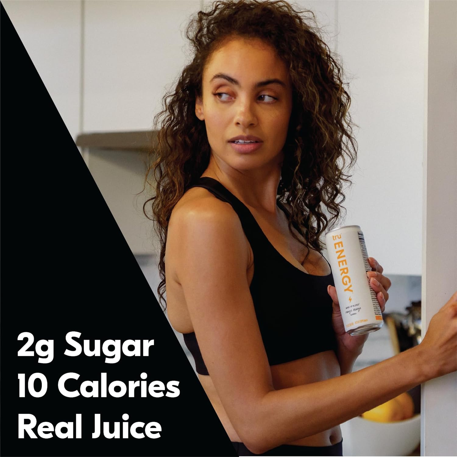 Tru Energy Seltzer, Clean Energy Drinks with B-Vitamins, Mango Fruit Juice Flavored Sparkling Water, 12oz (Pack of 12)2