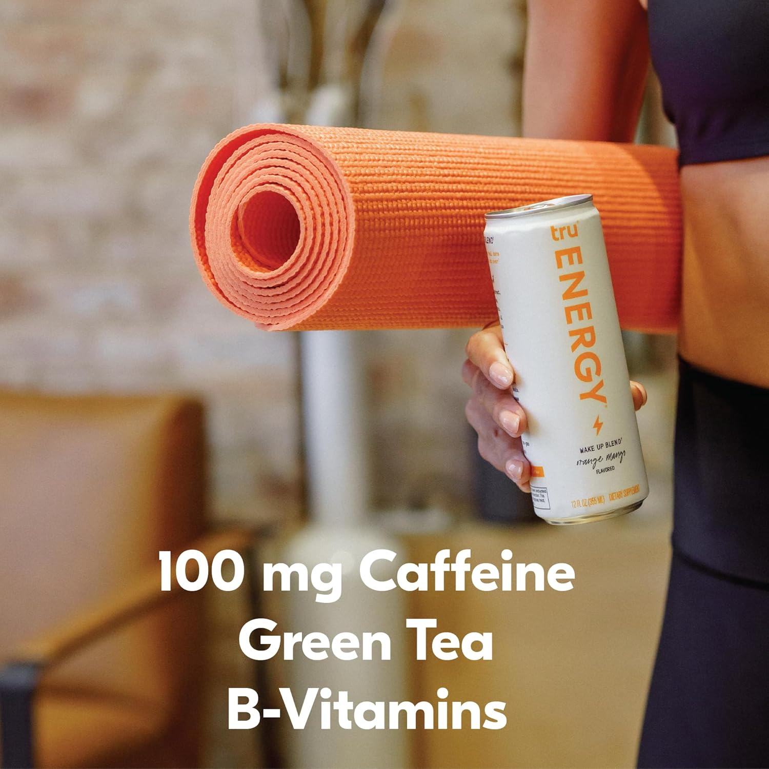 Tru Energy Seltzer, Clean Energy Drinks with B-Vitamins, Mango Fruit Juice Flavored Sparkling Water, 12oz (Pack of 12)4