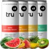 Tru Performance Seltzer, Variety Flavored Sparkling Water Made with Real Fruit Juice - Focus, Pre Workout, and Energy Drinks - Natural Caffeine, Kosher, GF, No Added Sugar Beverages, 12oz (Pack of 12)