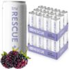 Tru Rescue Seltzer, Blackberry Flavored Sparkling Water Made with Real Fruit Juice - Hydration Detox Drink plus Electrolytes - Caffeine Free, Kosher, GF, No Added Sugar Beverages, 12oz (Pack of 24)