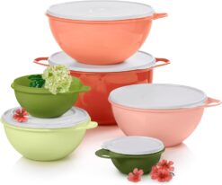 Tupperware Thatsa Bowl Collection 6 Bowl Food Storage Container Set - Dishwasher Safe & BPA Free - (6 Bowls + 6 lids)