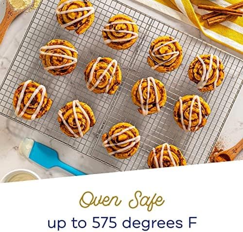 Ultra Cuisine Aluminum Baking Sheet with Stainless Steel Cooling Rack Set – Half Sheet Size Pan 13 x 18 inch, Durable Rimmed Sides, Easy Clean, Commercial Quality for Cooking and Roasting5