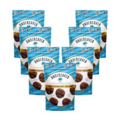Undercover Chocolate Quinoa Crisps - Dark Chocolate + Sea Salt Quinoa Crisps | 7-Pack, 3oz Bags of Mini Crisps | Gluten Free, Nut-Free, Allergen Friendly, Kosher, Plant-Based