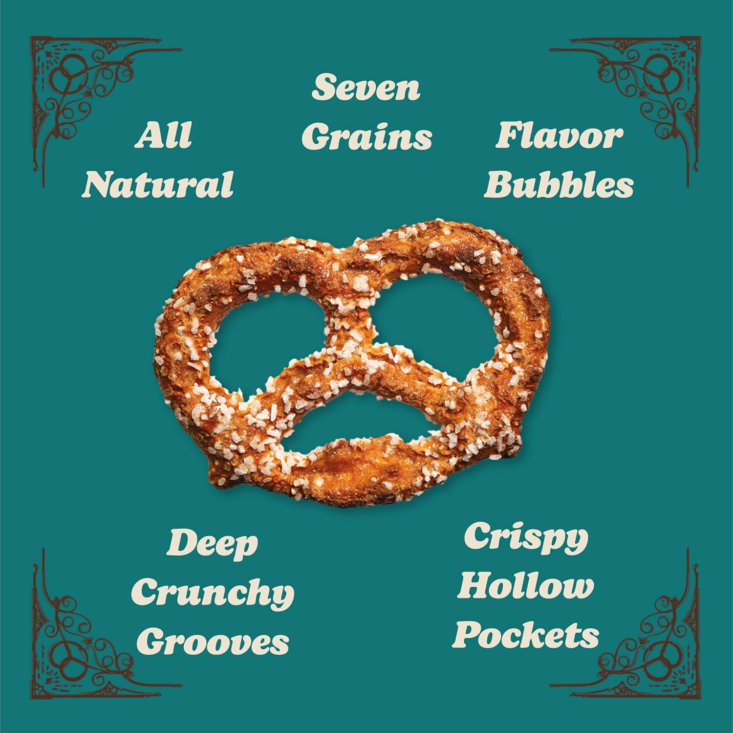 Unique Snacks Multi-Grain Splits Pretzel, Delicious Homestyle Baked Snack Bag, Vegan, OU Kosher, and Non-GMO Food, No Artificial Flavor, 11 Oz. Bag, Pack of 126