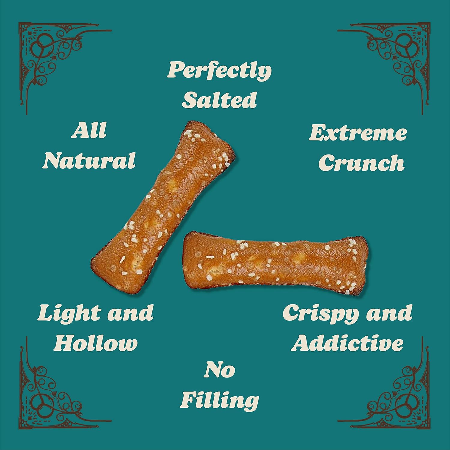 Unique Snacks Original Pretzel Shells, Delicious Homestyle Baked Snack Bag, Vegan, OU Kosher, and Non-GMO Food, No Artificial Flavor, 2.12 Oz. Bag, Pack of 244