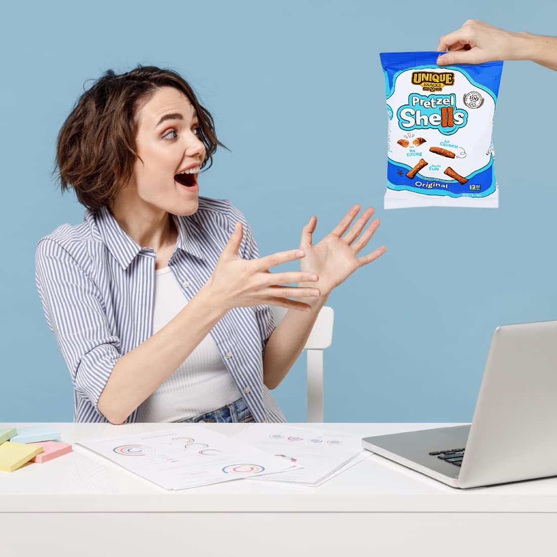 Unique Snacks Original Pretzel Shells, Delicious Homestyle Baked Snack Bag, Vegan, OU Kosher, and Non-GMO Food, No Artificial Flavor, 2.12 Oz. Bag, Pack of 247