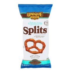 Unique Snacks Unsalted Splits, Delicious, Vegan, Homestyle Baked, Certified OU Kosher and Non-GMO, 11 Ounce Bag (Pack of 12)