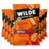 WILDE Buffalo Protein Chips, Thin and Crispy, High Protein, Keto Friendly, Made with Real Ingredients, 2.25oz Bags (Pack of 8)