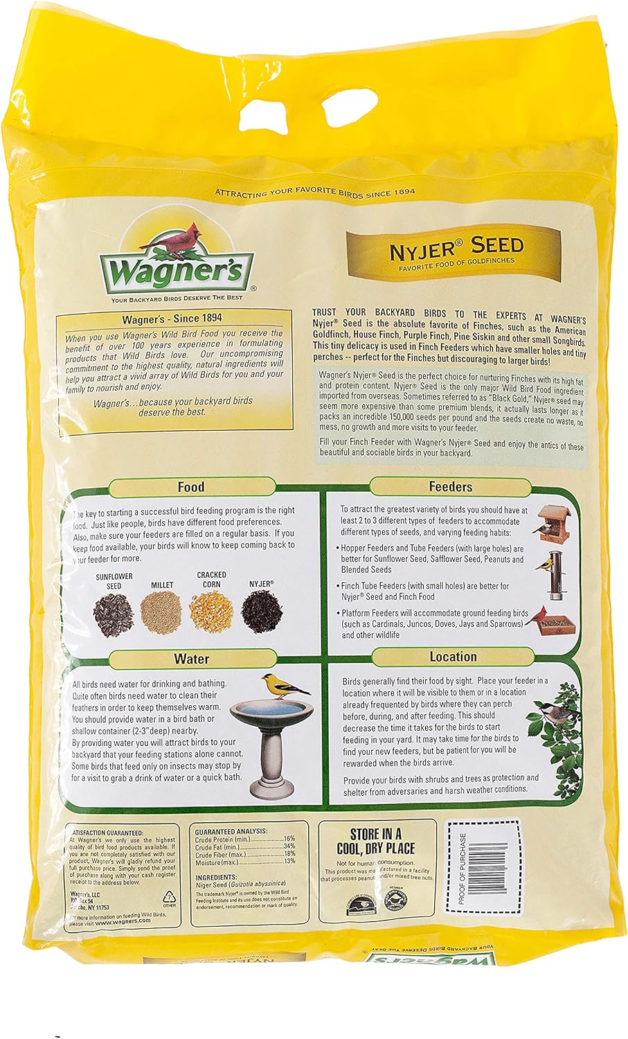 Wagner's 62053 Nyjer Seed Wild Bird Food, 20-Pound Bag1