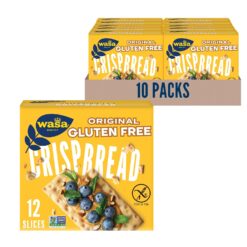 Wasa Gluten Free Original Crispbread, 5.4 oz (Pack of 10), Gluten Free Crackers, Non-GMO Ingredients