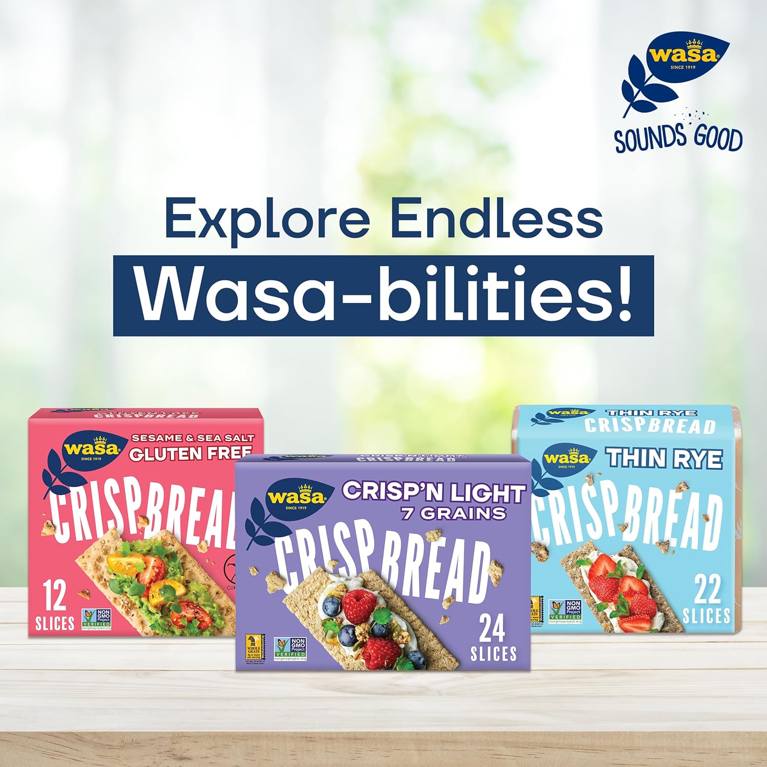 Wasa Gluten Free Original Crispbread, 5.4 oz (Pack of 10), Gluten Free Crackers, Non-GMO Ingredients0