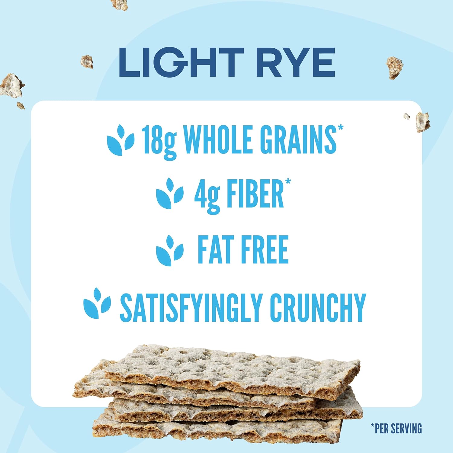Wasa Light Rye Crispbread, 9.5 oz (Pack of 12), Rye Crackers, Non-GMO Ingredients, Fat Free3