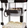 West Bend Stir Crazy Movie Theater Popcorn Popper, Gourmet Popcorn Maker Machine with Nonstick Popcorn Kettle, Measuring Tool and Popcorn Scoop for Popcorn Machine, 4 Qt., Black