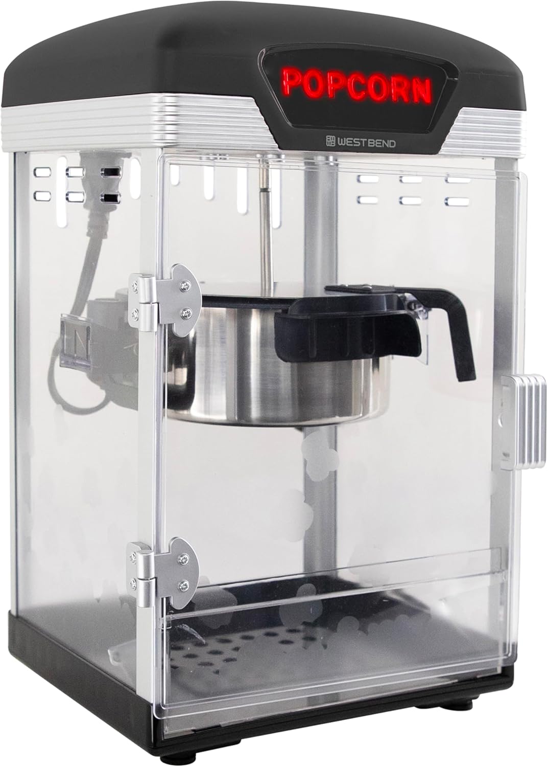 West Bend Stir Crazy Movie Theater Popcorn Popper, Gourmet Popcorn Maker Machine with Nonstick Popcorn Kettle and Popcorn Scoop for Popcorn Machine, 4 Qt., Black West Bend Stir Crazy Movie Theater Popcorn Popper, Gourmet Popcorn Maker Machine with Nonstick Popcorn Kettle and Popcorn Scoop for Popcorn Machine, 4 Qt., Black