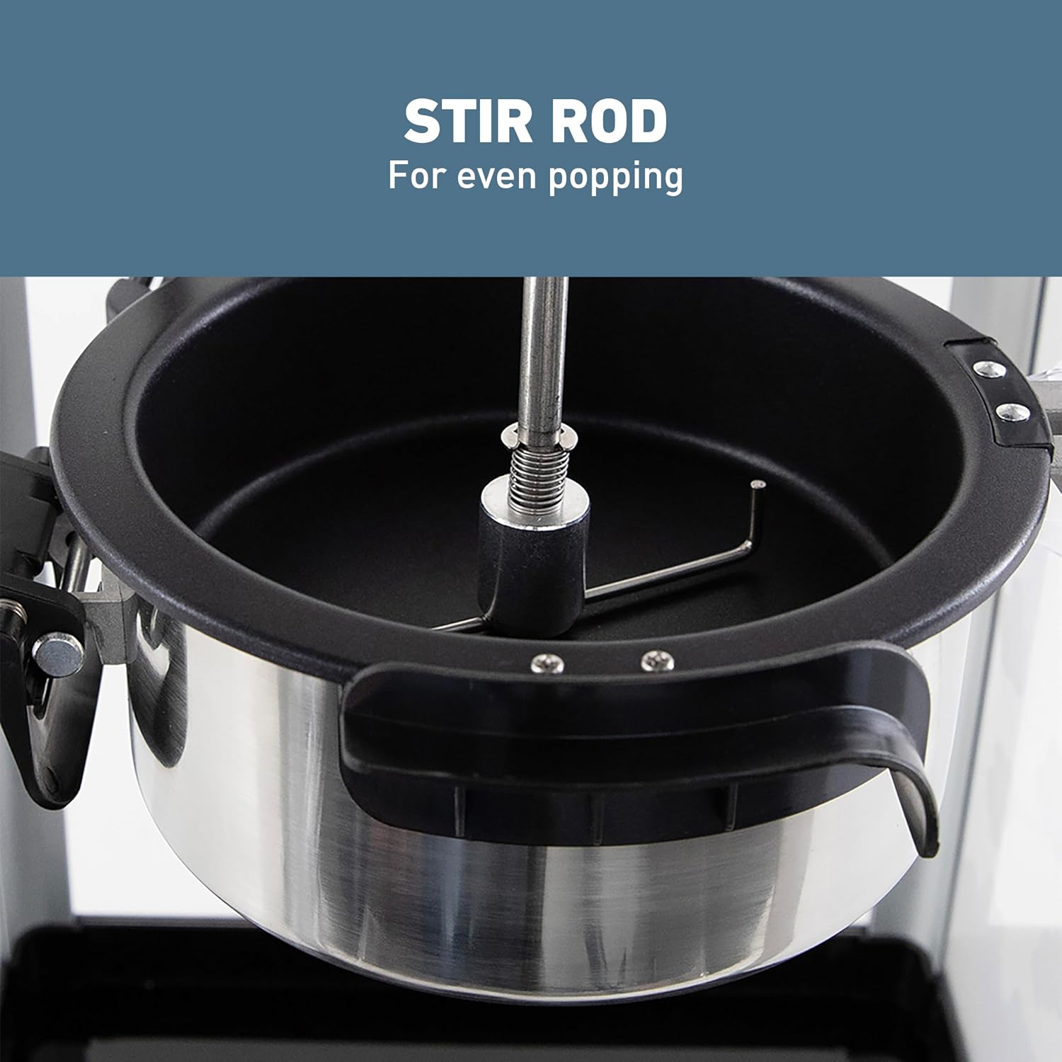 West Bend Stir Crazy Movie Theater Popcorn Popper, Gourmet Popcorn Maker Machine with Nonstick Popcorn Kettle and Popcorn Scoop for Popcorn Machine, 4 Qt., Black2