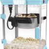 West Bend Stir Crazy Movie Theater Popcorn Popper, Gourmet Popcorn Maker with Nonstick Popcorn Kettle, Measuring Tool and Scoop , 4 Qt, Blue