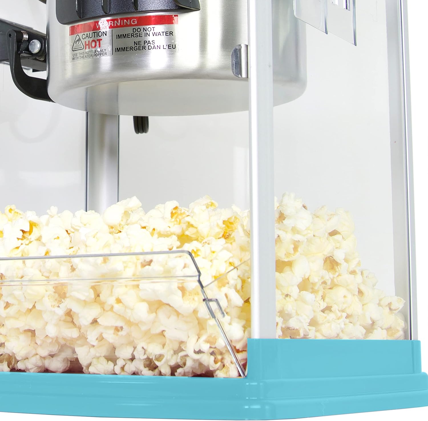 West Bend Stir Crazy Movie Theater Popcorn Popper, Gourmet Popcorn Maker with Nonstick Popcorn Kettle, Measuring Tool and Scoop , 4 Qt, Blue8
