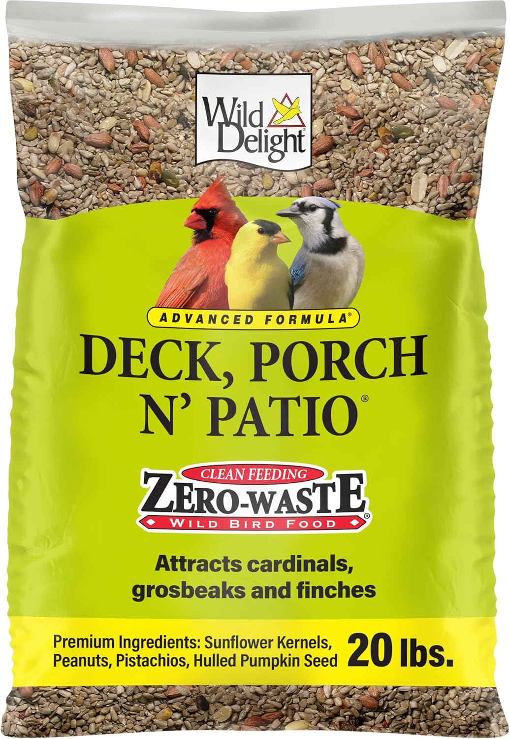 Wild Delight Deck, Porch N' Patio No Waste Bird Food, 20 lb-(374200),Tan Wild Delight Deck, Porch N' Patio No Waste Bird Food, 20 lb-(374200),Tan