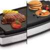 Wolfgang Puck XL Reversible Grill Griddle, Oversized Removable Cooking Plate, Nonstick Coating, Dishwasher Safe, Heats Up to 400ºF, Stay Cool Handles